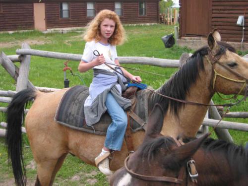 little girl on horse