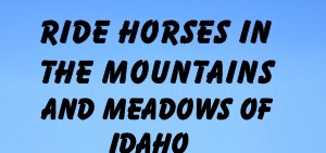 Ride Horses in the Mountains and Meadows of Idaho